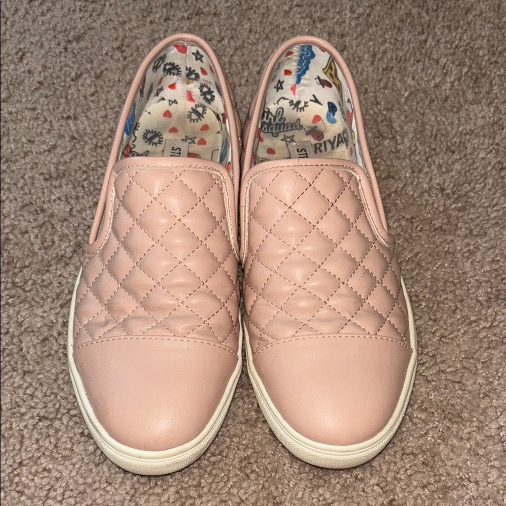 Steve Madden Pink Quilted Kids Sneakers